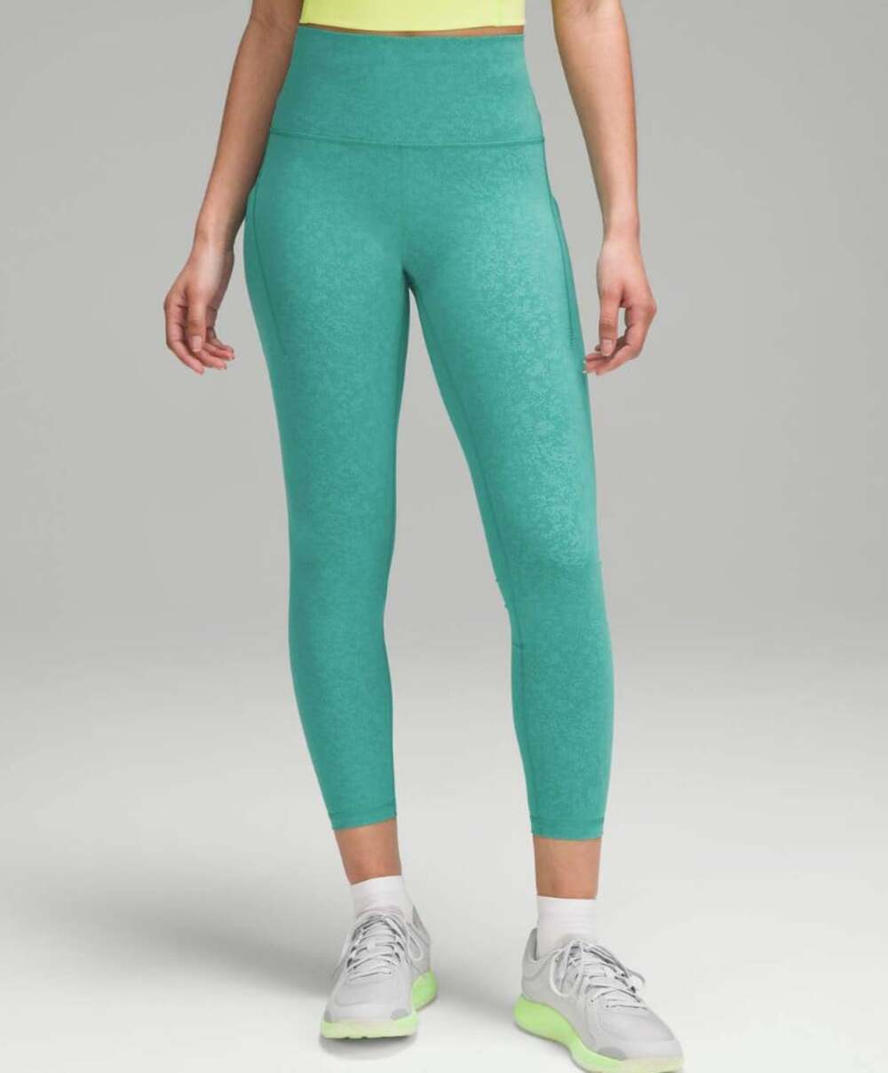 Lululemon NWT Wunder Train High-Rise Tight Pockets 25" Blaze Maldives Green 4
